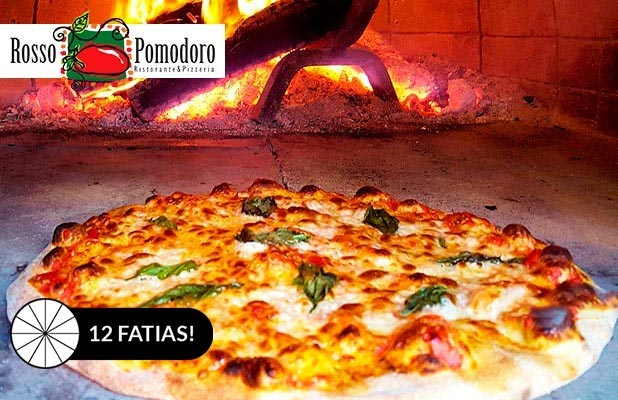 Pizza Big 12 Fatias na Rosso Pomodoro, de até R$80,90 por R$60,90. Para Delivery, Retirada ou Consumo no Local!