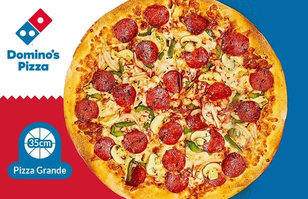 Qualquer Pizza Grande (35 cm) da Domino's Pizza da Gleba Palhano com 30% de Desconto. Aproveite!