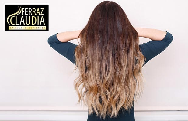 Ombré Hair, Reconstrução e Escova na Claudia Ferraz Noivas, de R$380 por R$189. Seu Visual Renovado!