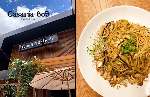 Casaria 605 (Gleba Palhano): Spaghetti de Cogumelos Shitake e Shimeji, de R$38 por só R$22,90. Válido para o Jantar de Terça a Sábado!
