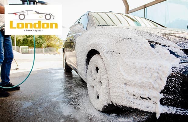London Lava Rápido: Lavagem Interna + Externa + Jet Cera para Carros de Passeio, SUVs  e Camionetes, a partir de R$29,90. Aproveite, no Posto Carajás!