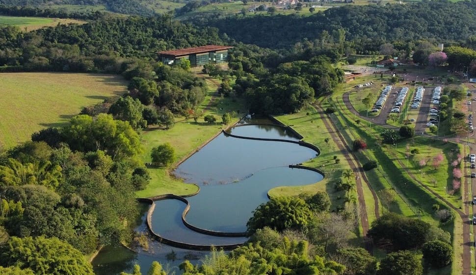 vista aérea do jardim botânico de londrina