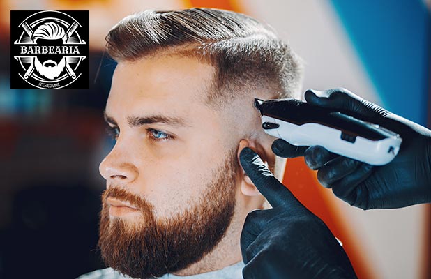 Corte blindado com verde e - Barbearia e perfumaria lima