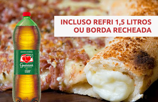 Pizza 8 Fatias em 6 Opções com Borda Recheada p/ Delivery ou Retirada: Mão  na Massa Pizzaria Londrina - Cidade Oferta