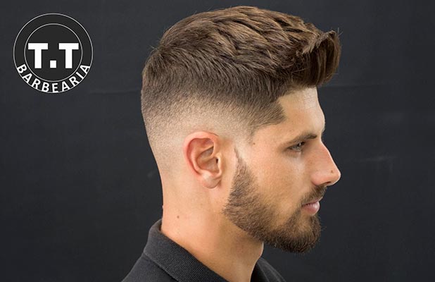 corte de cabelo e barba masculino